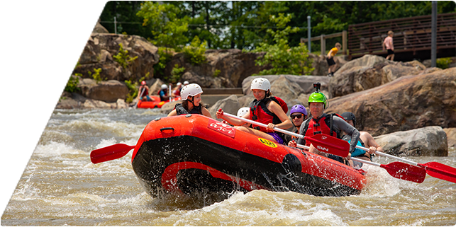 group whitewater rafting on the world's only mountain top course