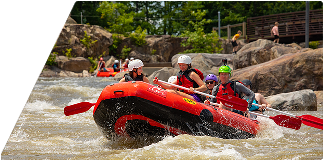 group whitewater rafting on the world's only mountain top course