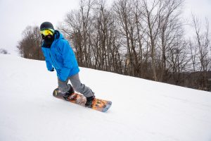 snowboarder on mainstreet