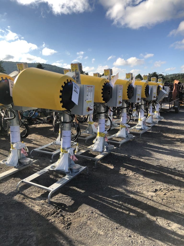 New TA fanguns for the 2025-26 capital improvement snowmaking project.